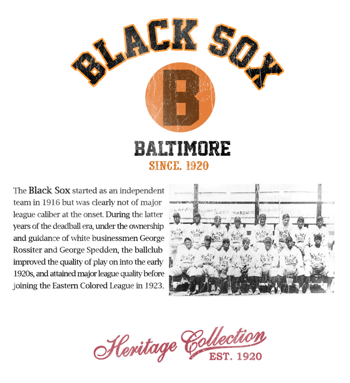 Officially Licensed Baltimore Black Sox Hoodie (note-Hoodies are oversized)