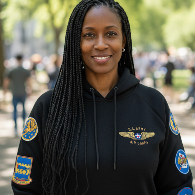 Officially Licensed Tuskegee Airmen Heavyweight Hoodie-black