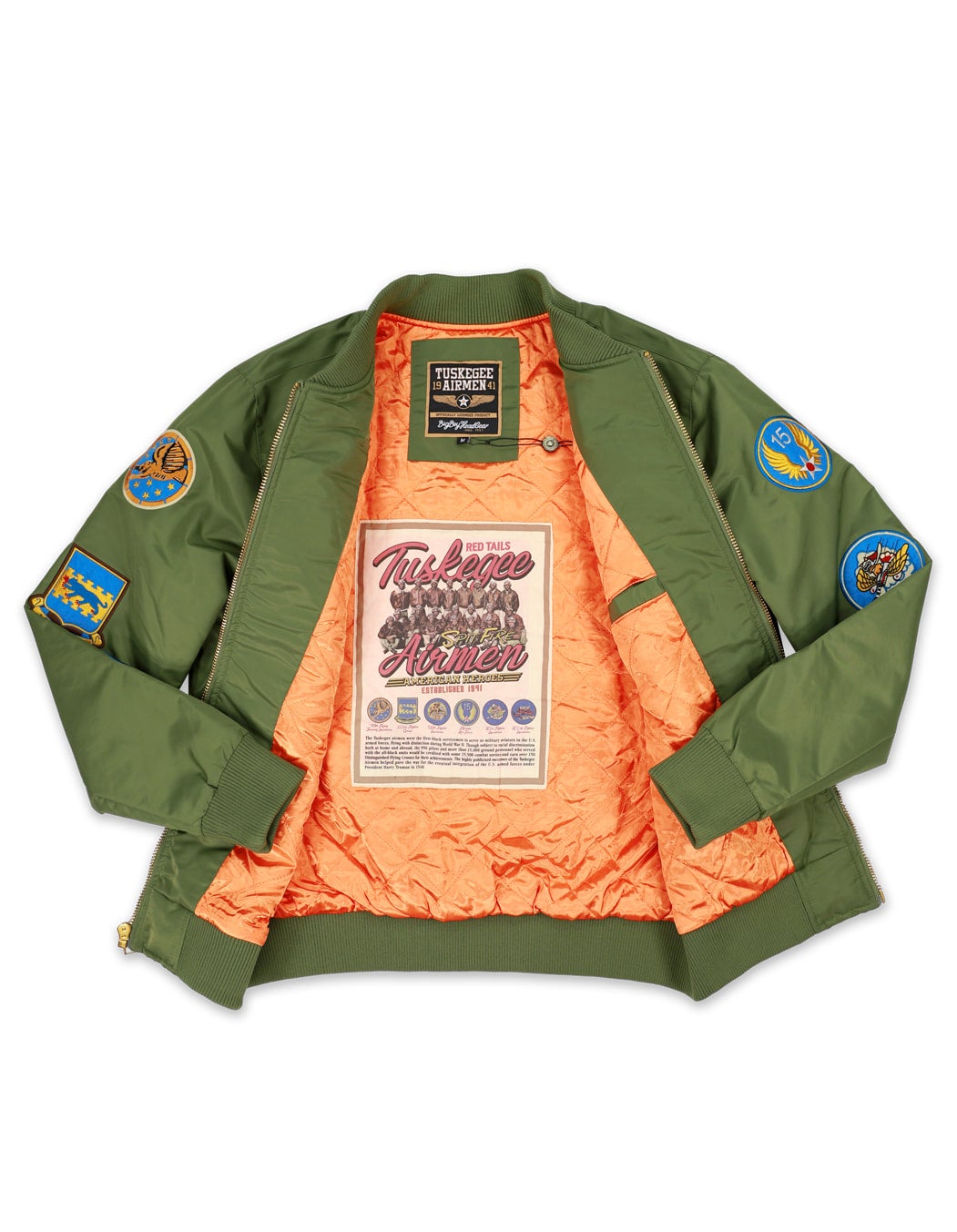 Officially Licensed Tuskegee Airmen Bomber Jacket-green