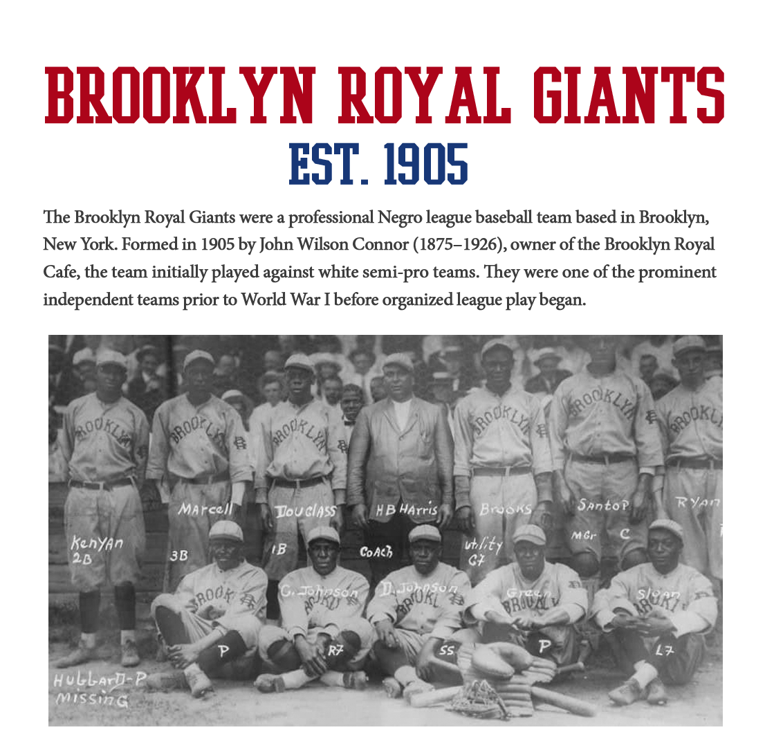 Officially Licensed Brooklyn Royal Giants jersey