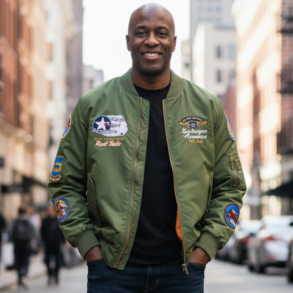 Officially Licensed Tuskegee Airmen Bomber Jacket-green