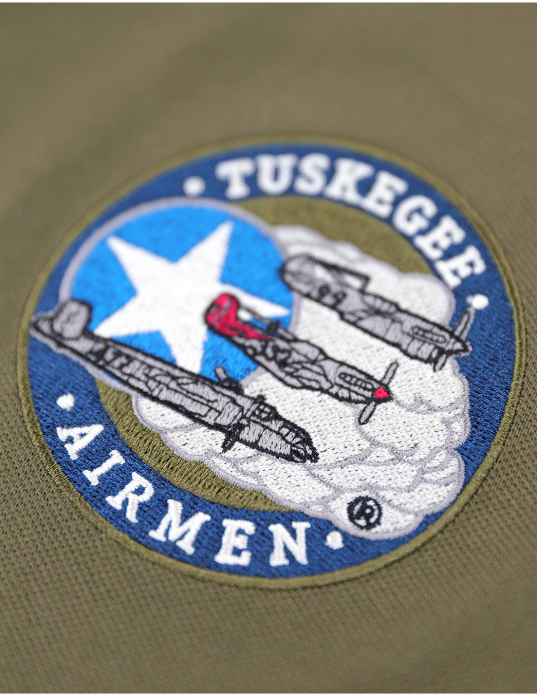 Officially Licensed Tuskegee Airmen Golf Shirt-olive