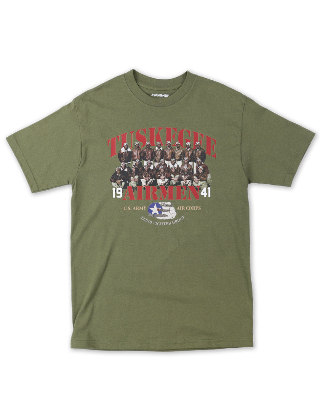 Officially Licensed Tuskegee Airmen tee-olive