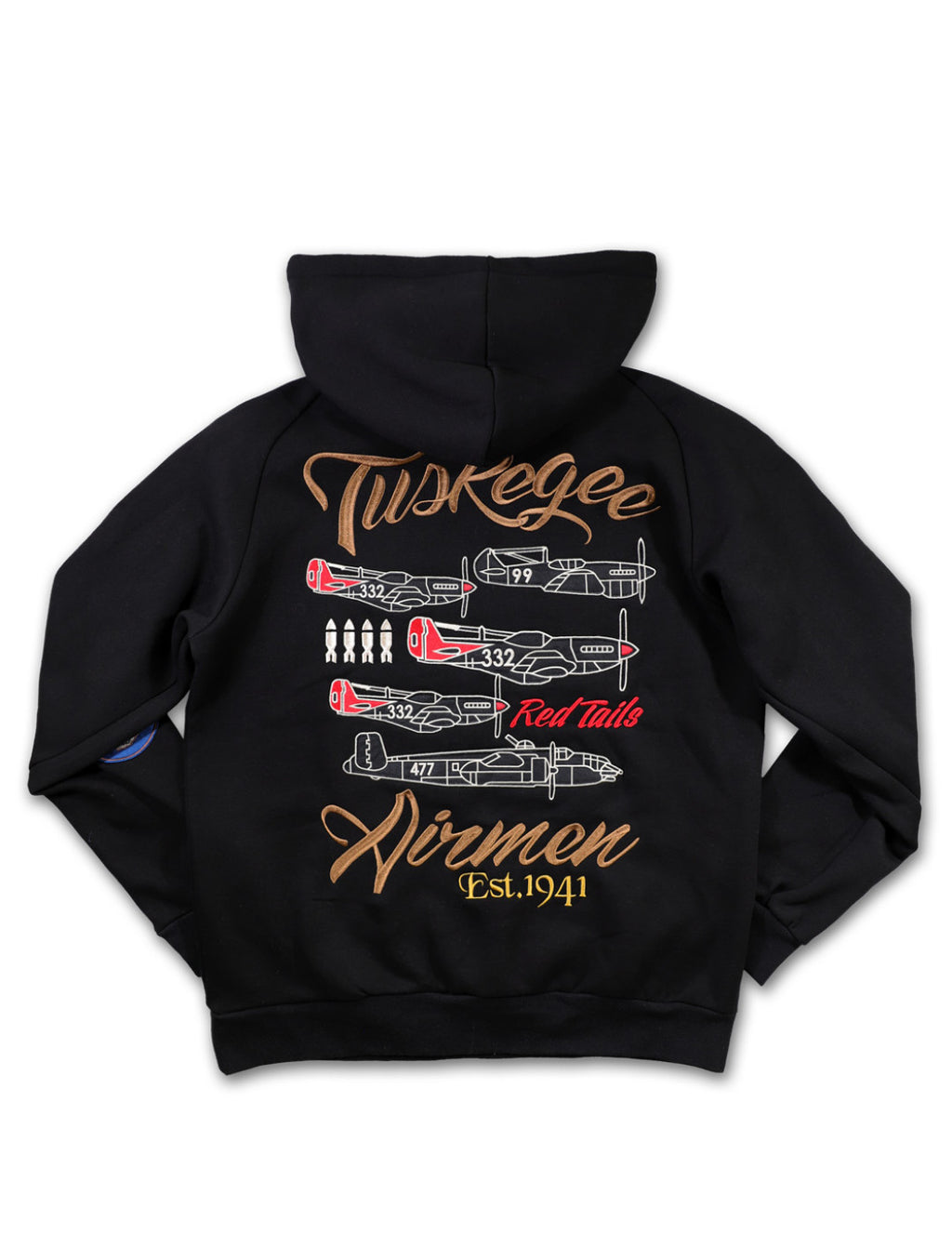 Officially Licensed Tuskegee Airmen Heavyweight Hoodie-black