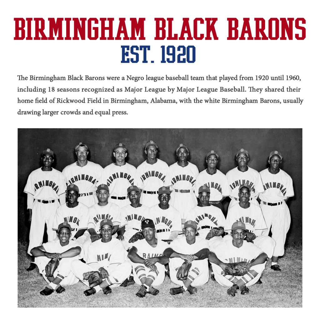 Officially LIcensed Birmingham Black Barons Legacy jersey