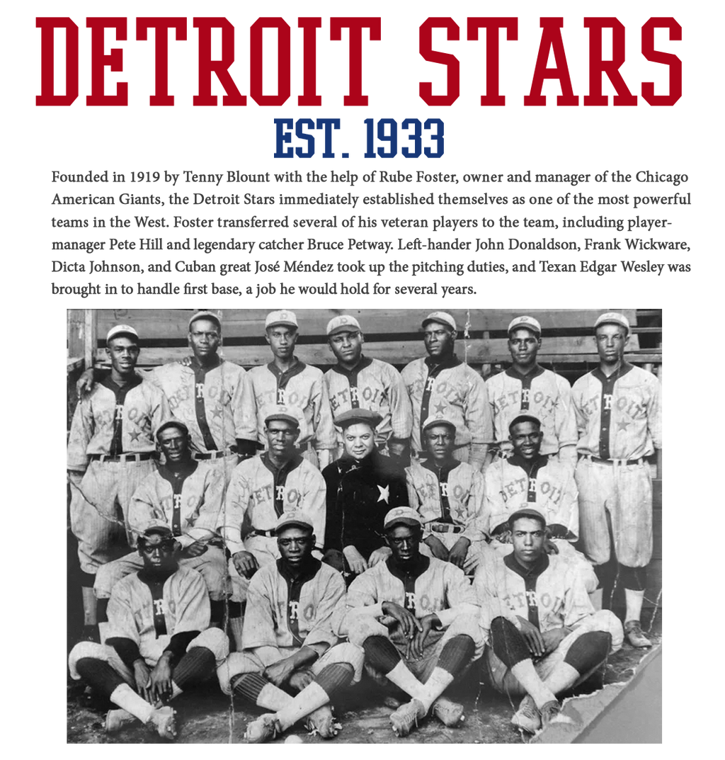 Officially Licensed Detroit Stars Legacy Jersey