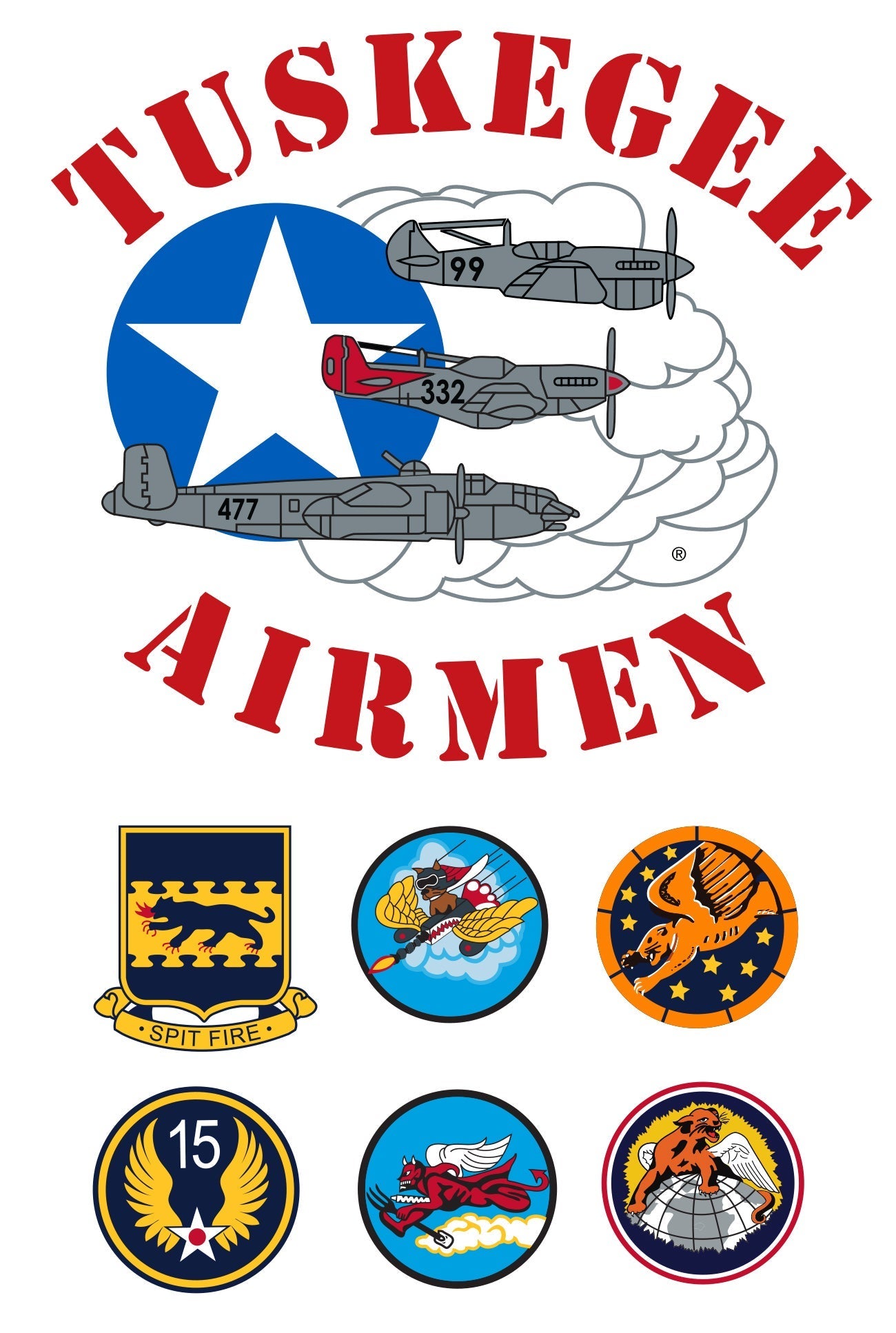 Officially Licensed Tuskegee Airmen golf shirt
